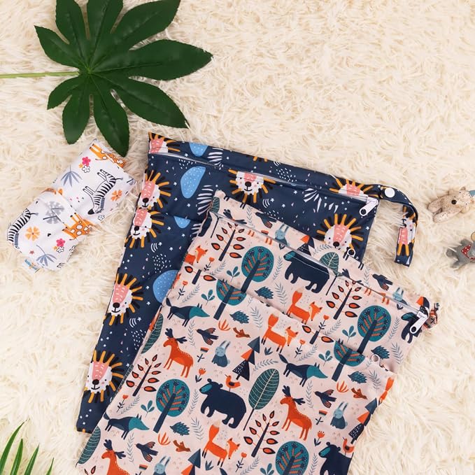 babygoal Wet Dry Bags for Baby Cloth Diapers, Washable Travel Bags, Gym Bag for - Image 3