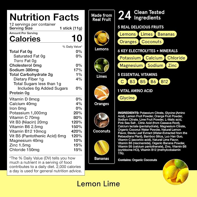DryWater Electrolyte Powder Packets, Lemon Lime - Image 6