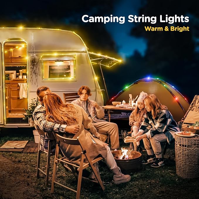 OGERY 3-Pack Camping String Lights, 4 in 1 Quick Storage 32.8FT Rechargeable - Image 8