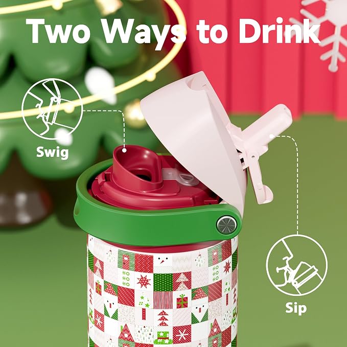 24 oz Insulated Water Bottle for Christmas: Meoky Stainless Steel Xmas Water - Image 3
