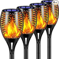 TomCare Solar Lights Outdoor 99 LED Higher & Larger Flickering Flame Solar by TomCare