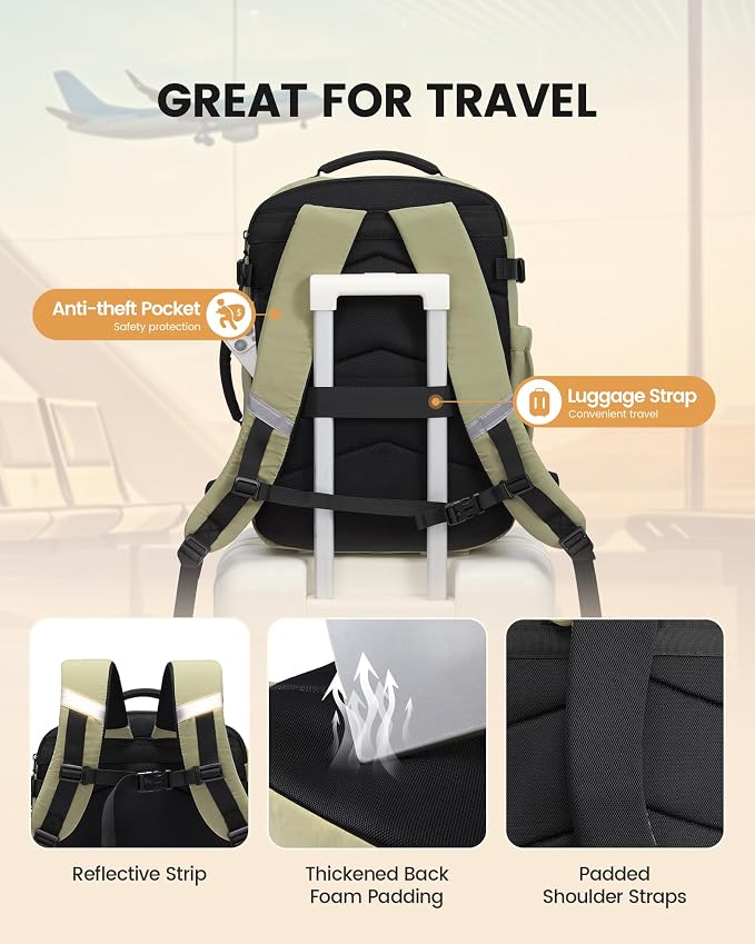 LOVEVOOK 50L Travel Backpack for Men Women, Waterproof Carry On Backpack for - Image 6