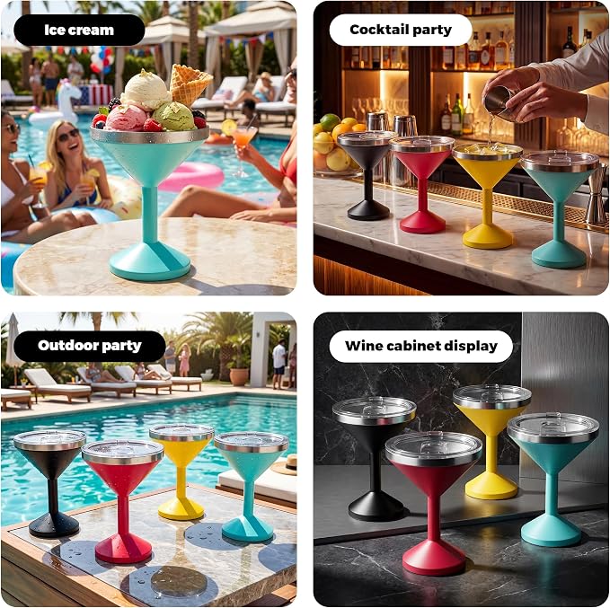 Stainless Steel Martini Glass - Image 3