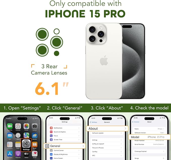 TIESZEN for iPhone 15 Pro Case, Compatible - Image 7