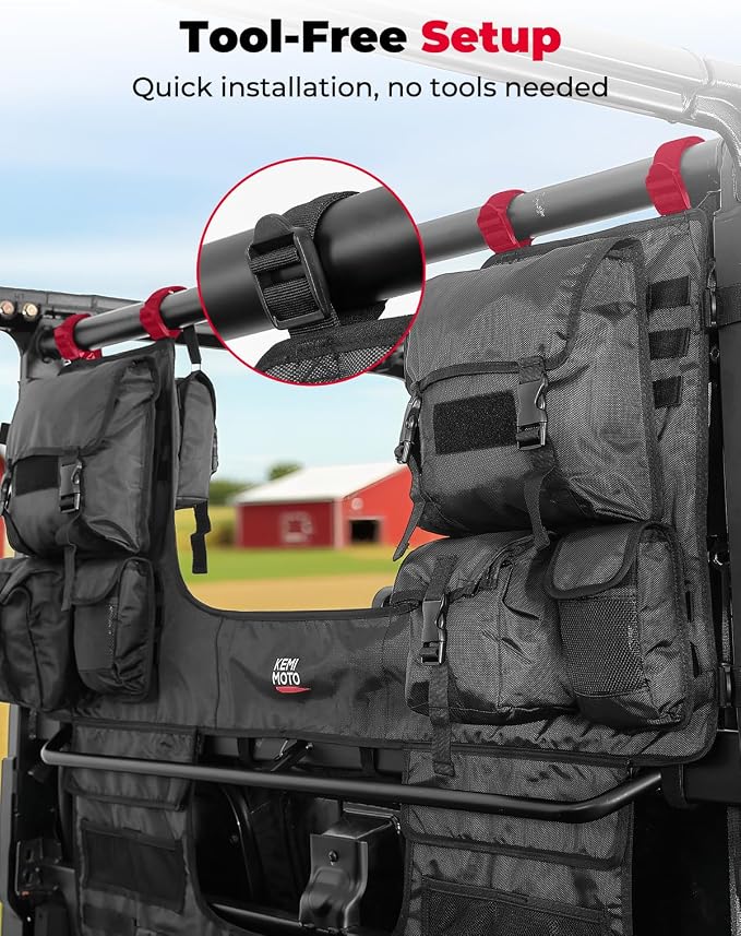 KEMIMOTO UTV Storage Bag, Seat Back Rack Compatible - Image 5