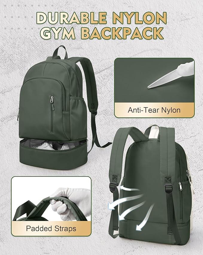 Gym Backpack for Women Men, Lightweight Gym Bag - Image 2