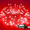 JMEXSUSS Red Valentines Day Decor Lights Clear Wire, 66ft 200 LED Red Christmas by JMEXSUSS