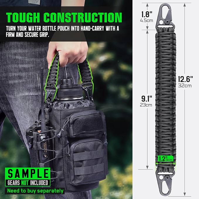 Tactical Paracord Handle，9-core Weaving Paracord Strap - Image 2