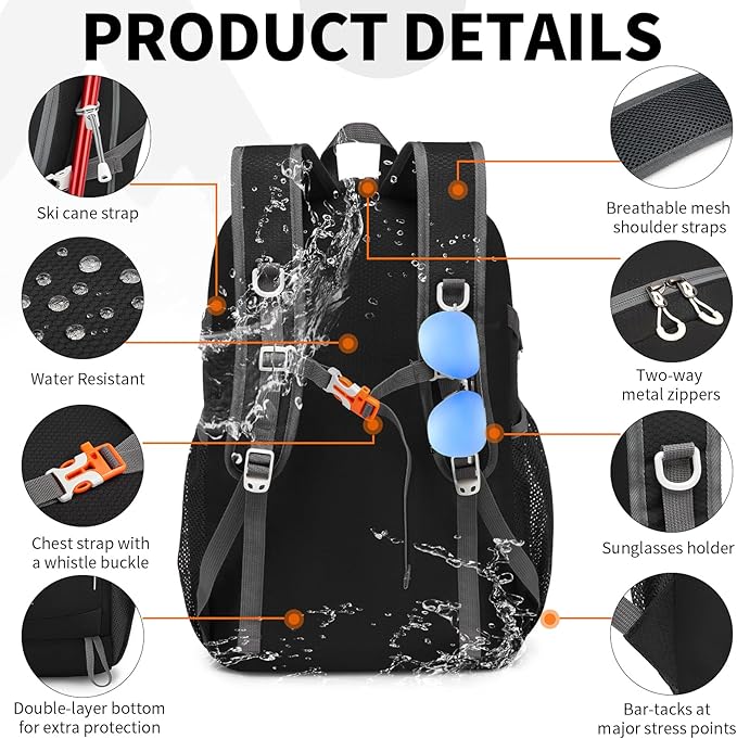 35L Lightweight Packable Backpack – Durable Foldable Daypack - Image 3