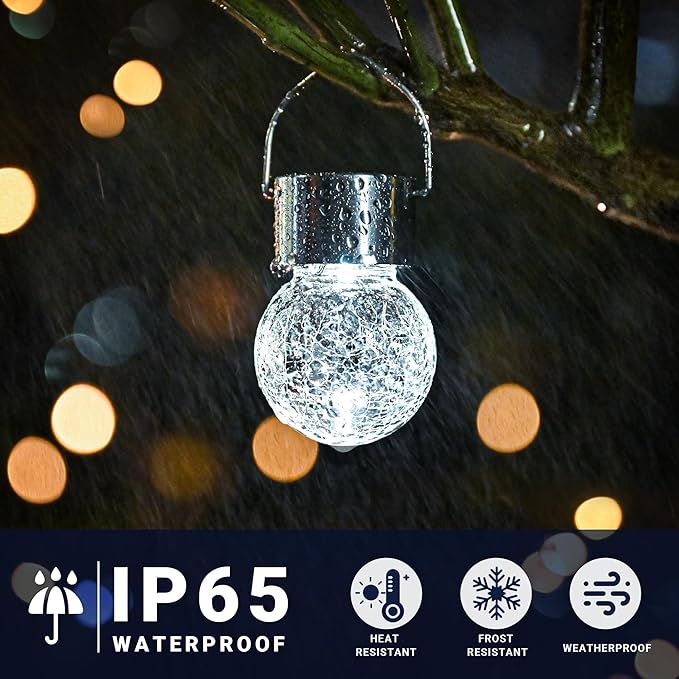 Solpex 12 Pack Hanging Solar Lights Outdoor, Solar Outdoor Lights Decorative - Image 3