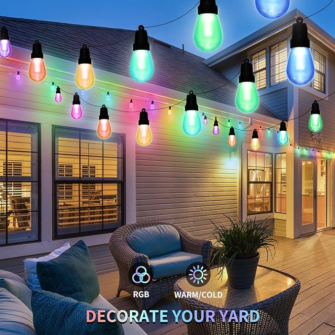 CAWWS Outdoor String Lights 75FT, Outdoor Lights - Image 7