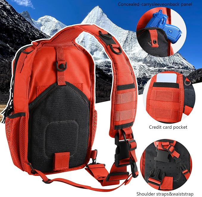Rover Sling Pack Tactical Shoulder Sling Bag Backpack - Image 3