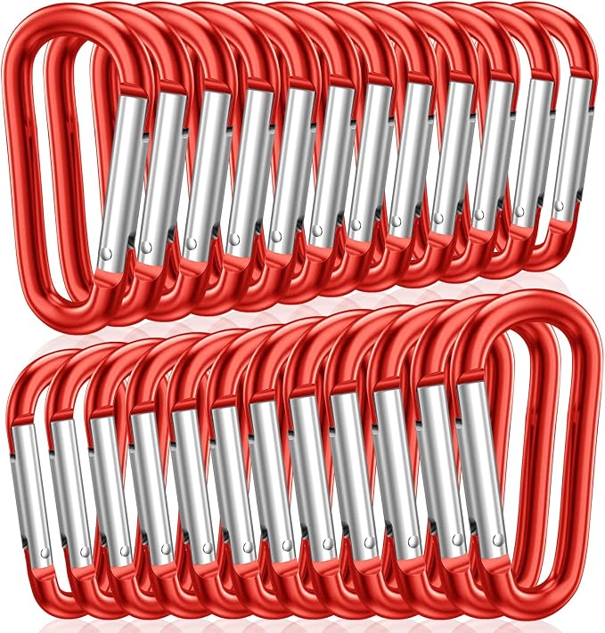 STURME 2" Aluminum D Ring Carabiners Clip D Shape Spring Loaded Gate Small by STURME