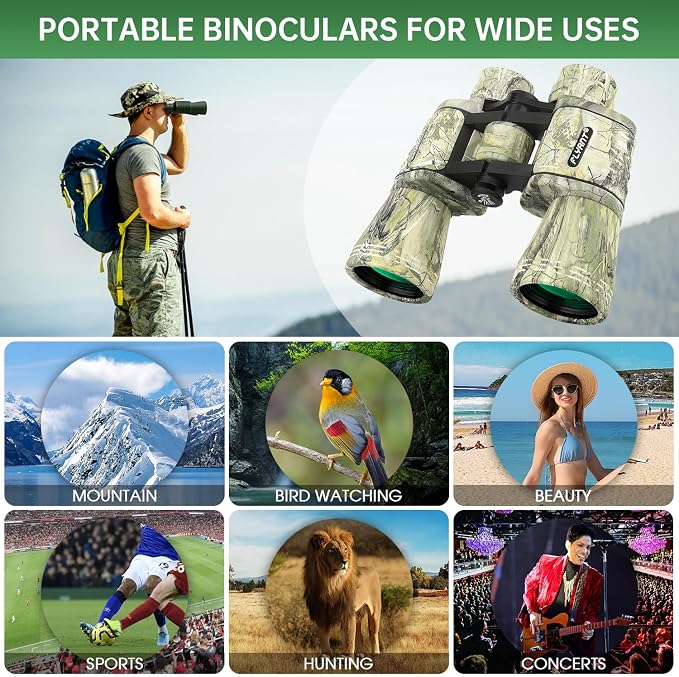 20x50 High Powered Binoculars for Adults, Waterproof Binoculars - Image 6