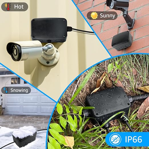 SuperInk Black IP66 Waterproof Junction Box, Outdoor Electrical Enclosure - Image 4