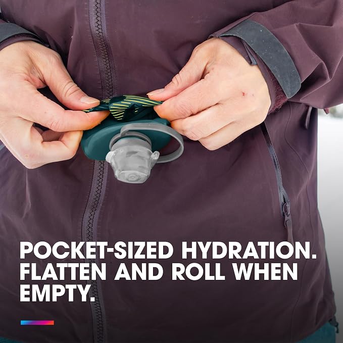 HydraPak Stow Collapsible Water Bottle – 350ml, 1L – Ultralight, Leak-Proof - Image 4
