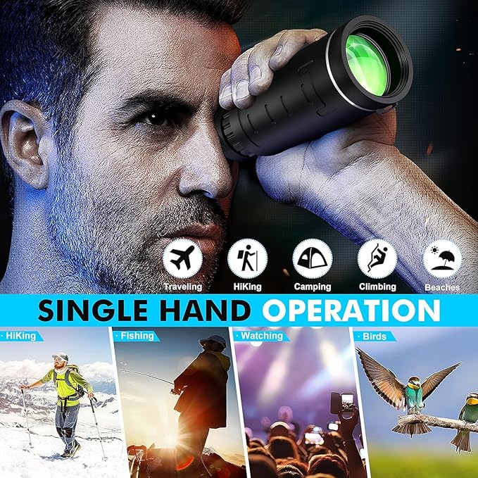 40x60 Monocular Telescope with Smartphone Adapter and Telescope Case High - Image 2
