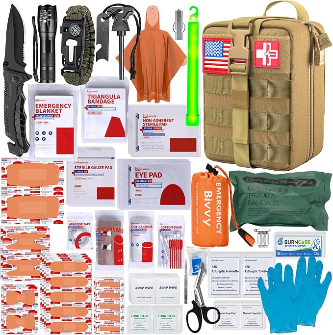 Survival First Aid Kit Outdoor Molle System by Homestockplus