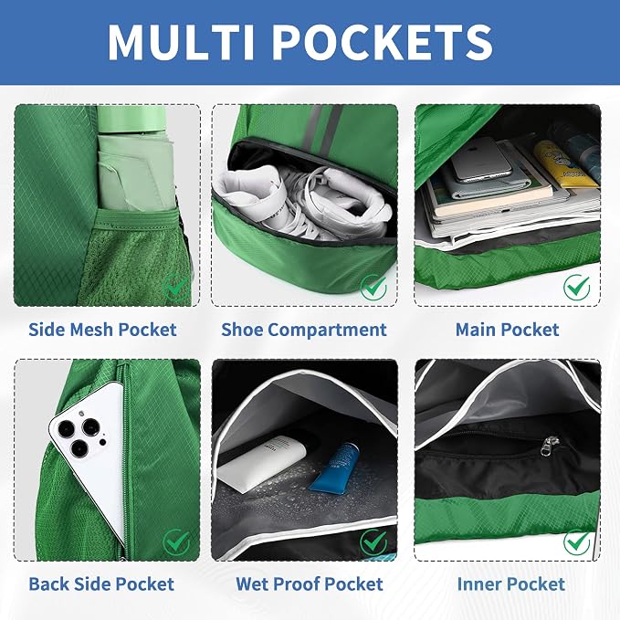 JELUTAR Drawstring Backpack Gym Bag - Image 5
