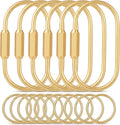 Tiezzi 6 Pack Gold Carabiner Key Ring Clip, Premium Brass Screw Locking by Unknown
