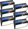 6 Pack 368 LED Solar Motion Sensor Lights Outdoor, Solar Fence Lights by Peasur