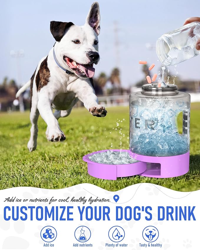 77oz Dog Travel Water Bottle, Large Portable Dog Water Bowl Dispenser, - Image 6