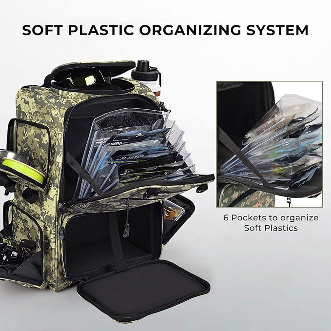 KastKing Bait Boss Fishing Tackle Backpack - Image 2