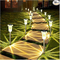 DenicMic Solar Lights Outdoor 10 Pack Waterproof 3000K Warm White LED Stainless by Denicmic