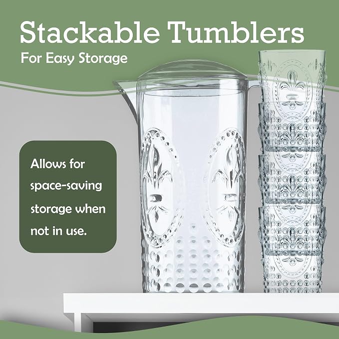 Muldale Plastic Pitcher and Glasses Set - Image 5