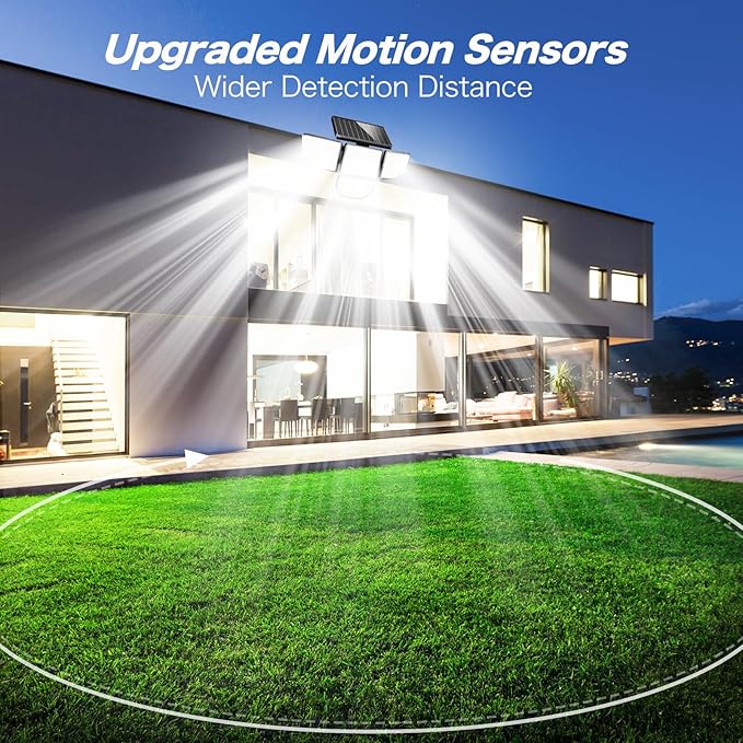 Adewalk Outdor Security Solar Light -4Pack 188 LED Solar Motion Sensor Light - Image 3