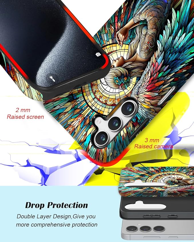 Compatible for Samsung Galaxy S25 Plus 5G Case, Dual Layer Heavy Duty 2 in 1 - Image 3