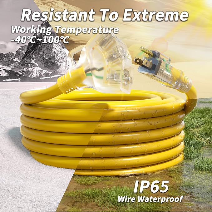 PlugSaf 15 FT 10 Gauge Outdoor Extension Cord - Image 4
