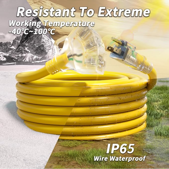 PlugSaf 3 FT 12/3 Gauge Outdoor Extension Cord - Image 5