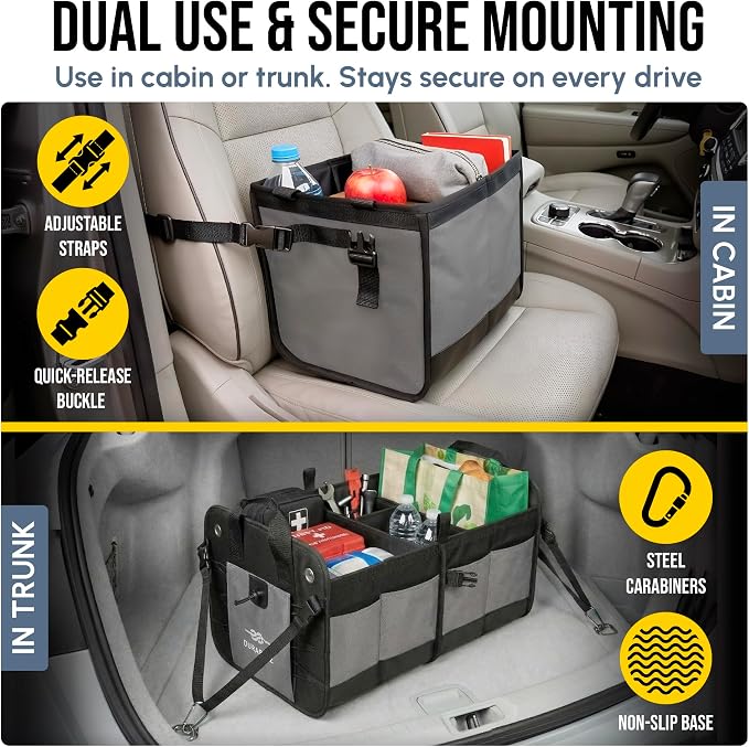 Modular 5-Section Trunk Organizer XL – Car Storage - Image 7