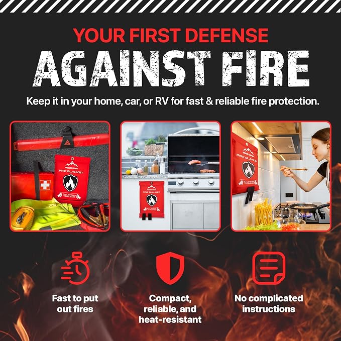 Fire Blanket 1 Pack 40”x40” - Image 3