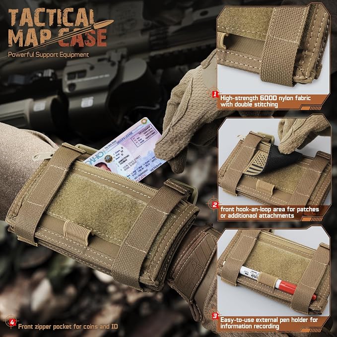 LIVANS Map Case Tactical Arm Sleeve QB Wristband Map Pouch Tactical Armband - Image 2