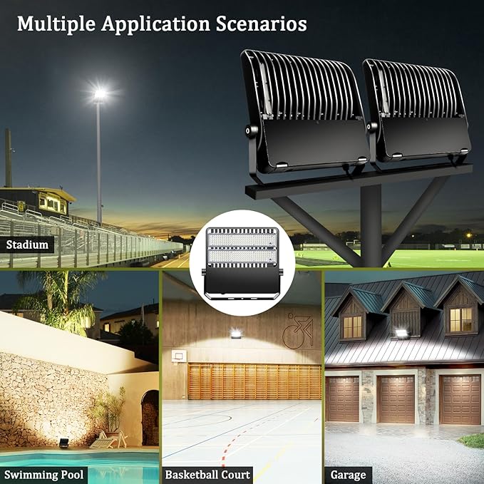 240W LED Stadium Flood Lights Outdoor 36000LM Super Bright Yoke Wall Mount - Image 2