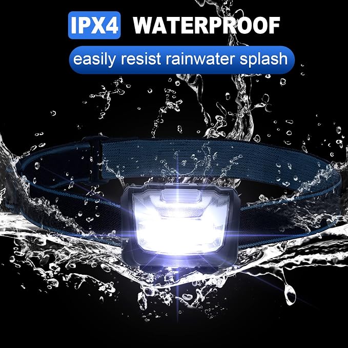 Macarrie 18 Pack LED Headlamps IPX4 Waterproof 3 Modes Headlamp Flashlight - Image 4