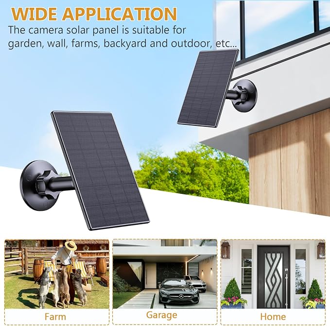 Zivif 2W Solar Panel for Security Cameras, Solar Charger - Image 7