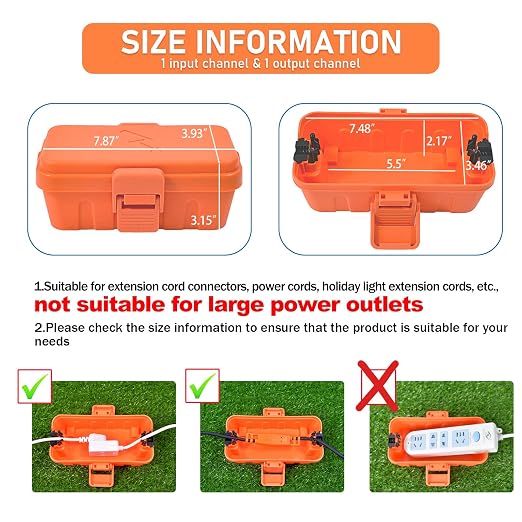 Hrensaw Small Weatherproof Electrical Connection Box, Outdoor Electrical Box - Image 2