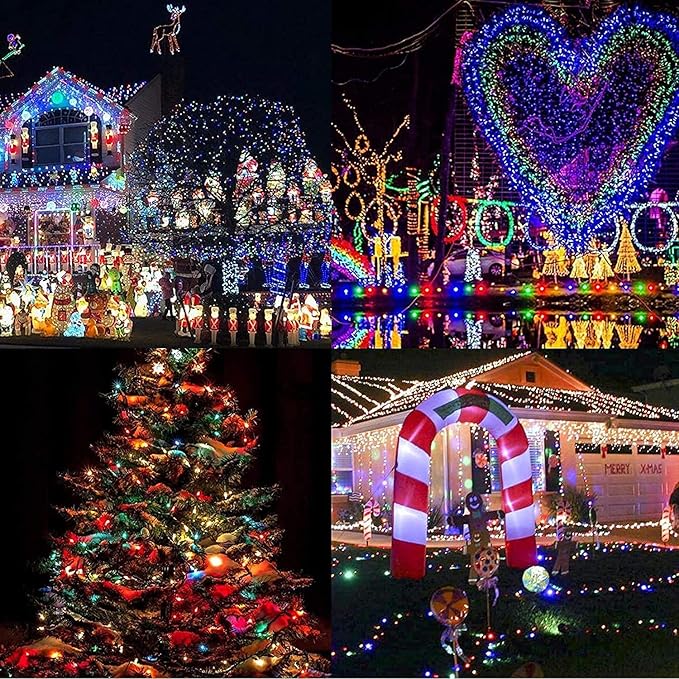 JMEXSUSS 200LED 66Ft Connectable Christmas Lights Indoor Outdoor Clear Wire | - Image 8