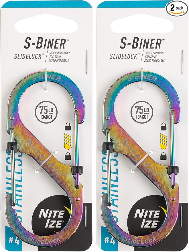Nite Ize S-Biner SlideLock Stainless Steel, Size #4 by Nite+Ize