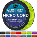 TECEUM Micro Paracord – 1.18 mm X 125 ft – Micro Utility Cord – Thin Braided by TECEUM