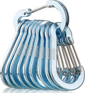 Booms Fishing CC5 Multi-Use Carabiner Clips, 10 Pack 2.7" Small Caribeener Clips by BoomsFishing