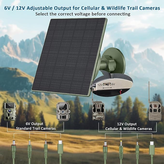 Zivif Solar Panel for Trail Camera, 5W Solar Charger Built-in 5200mAh - Image 5