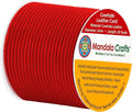 Mandala Crafts Round Cowhide Genuine Red Leather Cord by MandalaCrafts