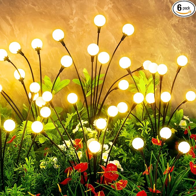 vignuto Solar Lights Outdoor Waterproof, 6 Packs 48LED, Garden Decor, Patio by Unknown