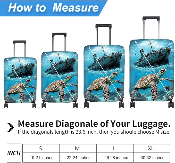 Luggage Cover Protector for 22-24 Inch Suitcases, TSA Approved Elastic Travel - Image 2