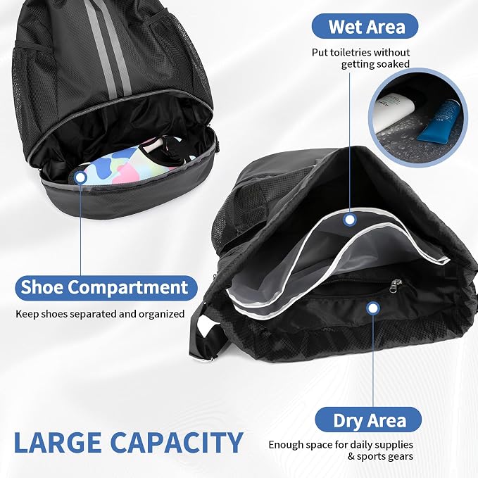 JELUTAR Drawstring Backpack Gym Bag - Image 3