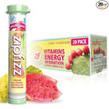 Zipfizz Daily Energy Drink Powder, Prickly Pear, 20 Pack | 3-in-1 Sustained by Zipfizz